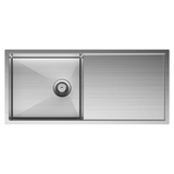 Fienza Hana Single Bowl Sink with Drainer Top Mount Stainless Steel - 36L