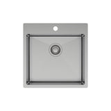 Fienza Hana 42L Laundry Sink 1 Tap Hole Top Mount - Stainless Steel