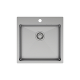 Fienza Hana 42L Laundry Sink 1 Tap Hole Top Mount - Stainless Steel