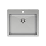 Fienza Hana 50L Topmount Laundry Sink - 1 Tap Hole, 590 x 510mm, Stainless Steel