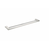 Nero Bianca Double Towel Rail 800Mm - Brushed Nickel