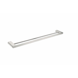 Nero Bianca Double Towel Rail 800Mm - Brushed Nickel
