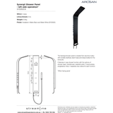 Synergii Streamline Shower Panel Left Side Operation - Matt Black