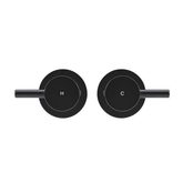 Meir Round Quarter Turn Wall Top Assemblies - Matte Black