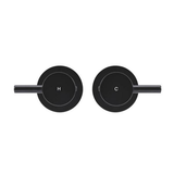 Meir Round Quarter Turn Wall Top Assemblies - Matte Black