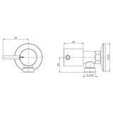 Vivid Pin Lever Washing Machine Stops - Chrome Pair