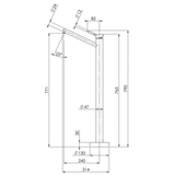 Vivid Floor Mounted Bath Phoenix Mixer - Chrome