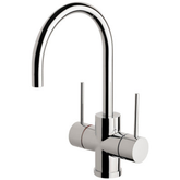 Vivid Slimline Twin Hdl Sink Phoenix Mixer 160mm Gooseneck - Chrome