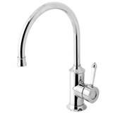Nostalgia Sink Phoenix Mixer 220mm Gooseneck - Chrome/White