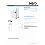 Pearl/Vitra Nero Robe Hook Shower - Matt Black