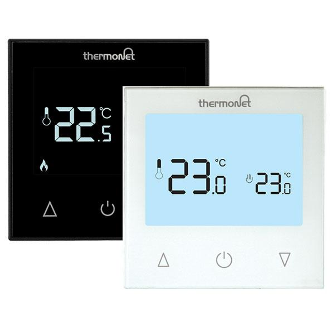 Thermogroup Thermotouch 9.2Mg White Glass Manual Thermostat 16A Max Load