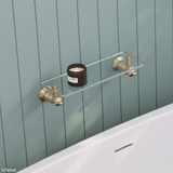 Lillian Glass Fienza Shelf - Urban Brass Pvd