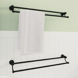 Lillian Double Fienza Towel Rail - Matte Black