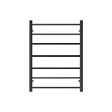 Fienza Isabella Heated Towel Rail 6080 Matte Black 7 Bars 600 X 800 X 122Mm