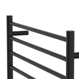 Fienza Isabella Heated Towel Rail 7570 Matte Black 8 Bars 750 X 700 X 122Mm