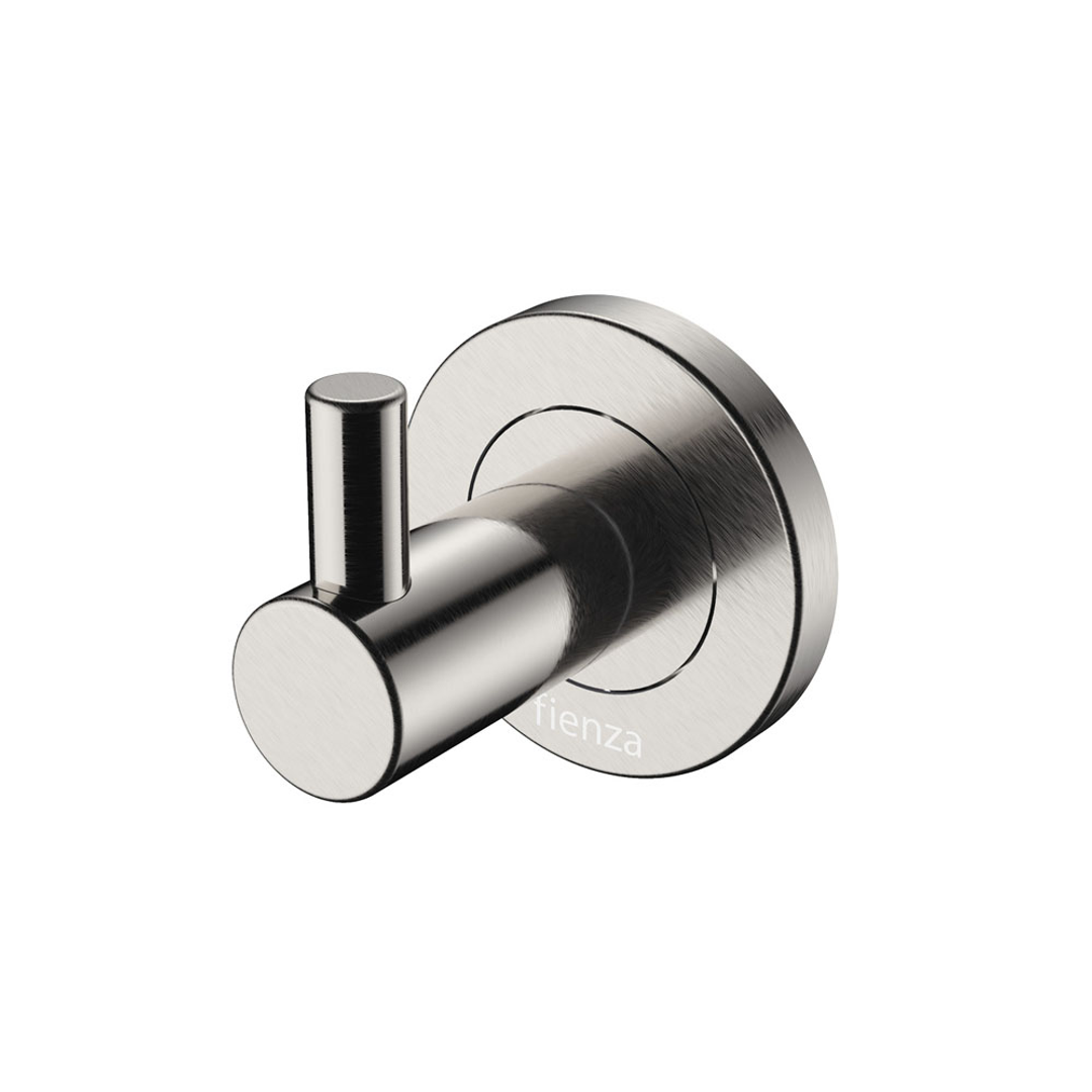 Fienza Kaya Single Robe Hook - Brushed Nickel