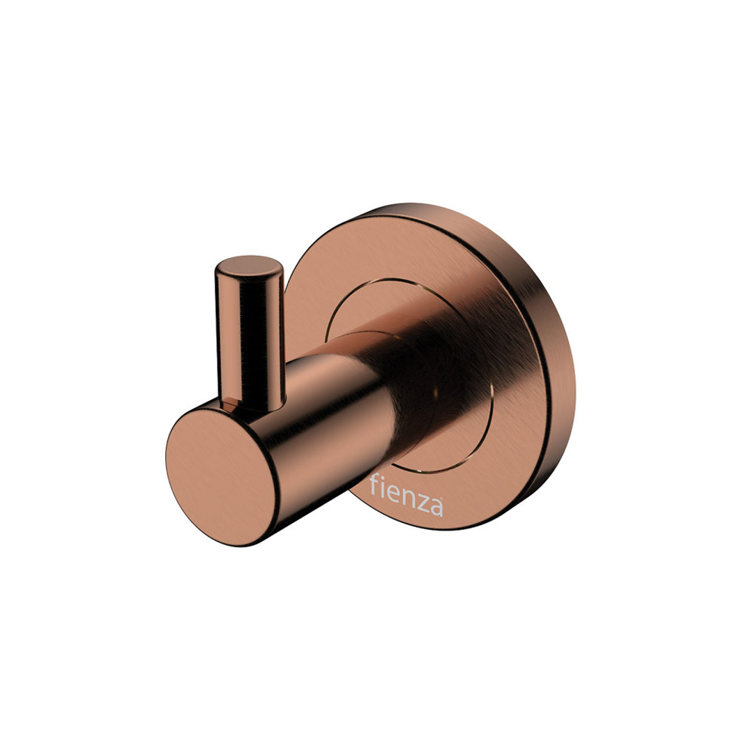 Fienza Kaya Single Robe Hook - Brushed Copper