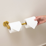 Kaya Dual Purpose Fienza Towel Rail/Toilet Roll Holder - Urban Brass
