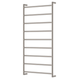 Kaya Round Heated Fienza Towel Rail 9 Bars 600 X 1200 X 100mm Brished Nickel