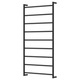 Kaya Round Heated Fienza Towel Rail 9 Bars 600 X 1200 X 100mm - Matt Black