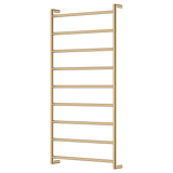Kaya Round Heated Fienza Towel Rail 9 Bars 600 X 1200 X 100mm - Urban Brass