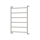 Fienza Kaya Round Heated Towel Rail 6080 6 Bars 600X800X100mm - Brushed Nickel