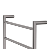 Kaya Round Heated Fienza Towel Rail 6 Bars 600 X 800 X 100mm - Gunmetal