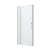 Oceano Louve Square Pivot Front Screen - 900 X 2000 Chrome