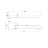 Bianca Swivel Nero Bath Spout - Gun Metal Grey