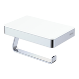 Fienza Tono Toilet Roll Holder With Glass Shelf Sus304 - Chrome/White