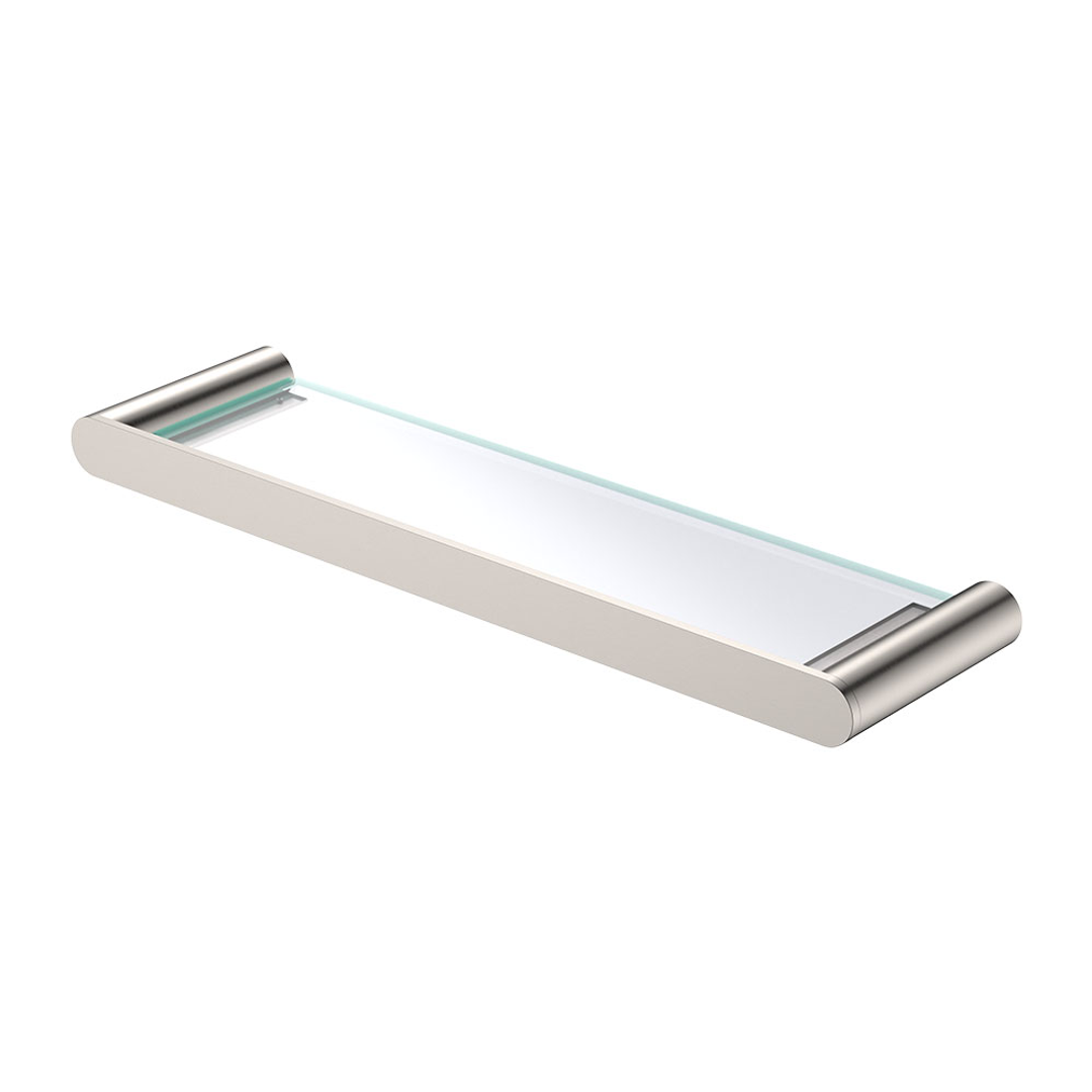 Fienza Empire Slim Shower Shelf Glass Ss304 - Brushed Nickel