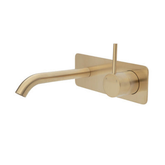 Kaya Up Basin/Bath Wall Fienza Mixer Set 160mm Outlet Set Rectangular Plate - Urban Brass/Urban Brass