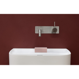 Vivid Slimline Up Wall Basin/Bath Phoenix Mixer Set - Brushed Nickel