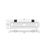 Opal Nero Metal Shelf - Graphite