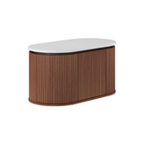 Fienza Empire Walnut 900 Pill Wall Hung Cabinet 2 Door 1 Drawer Inc Vanity Organiser