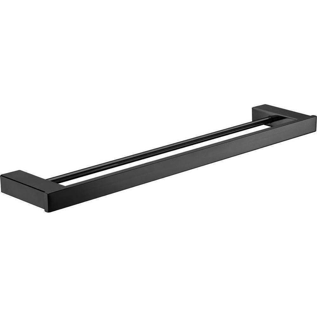 Fienza Koko 810mm Double Towel Rail - Black 85008810