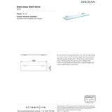 Arcisan Eneo Glass Streamline Shelf 50cm - Chrome