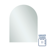 Aspen Polished Edge Arch Thermogroup Mirror 750x1000mm - Hangers