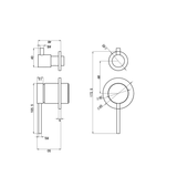 Aspire Air Shower/Bath Mixer Diverter (Separate Plate) - Brushed Brass