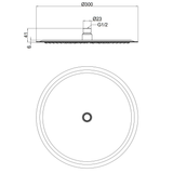 Aspire Air 300mm Shower Head - Brushed Brass