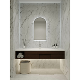 A Series Arch Backlit Remer Mirror - Manhattan Black Frame