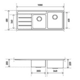 Aspire Unity 1&3/4 Rh Bowl 1080 X 480 S/Steel Sink