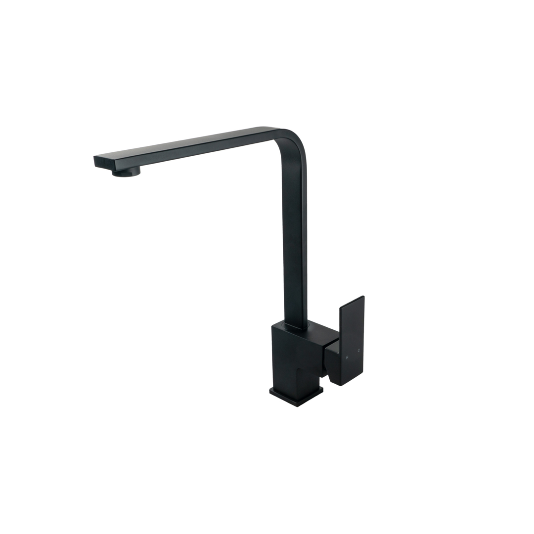Aspire Midnight Sink Mixer Swivel - Matte Black