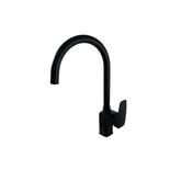 Aspire Midnight Gooseneck Sink Mixer Swivel - Matte Black