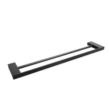 Aspire Midnight 600Mm Double Towel Rail - Matte Black