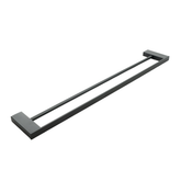 Aspire Midnight 750Mm Double Towel Rail - Matte Black