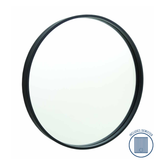 Contractor 600mm Diameter Round Black Frame Thermogroup Mirror with Demister