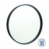 Contractor 600mm Diameter Round Black Frame Thermogroup Mirror with Demister