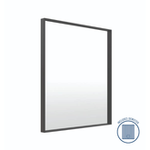 Contractor 750x900mm Thermogroup Mirror with Matt Black Frame - With Demister
