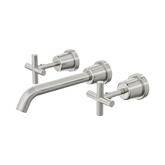 Aspire Air Cross Handle 3 Piece Basin/Bath Set - Brushed Nickel